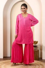 Load image into Gallery viewer, Sajni Luxury Chikankari Mukaish Gharara Set