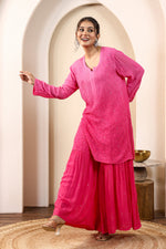 Load image into Gallery viewer, Sajni Luxury Chikankari Mukaish Gharara Set