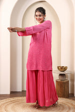 Load image into Gallery viewer, Sajni Premium Viscose Mukaish Chikankari Gharara Set