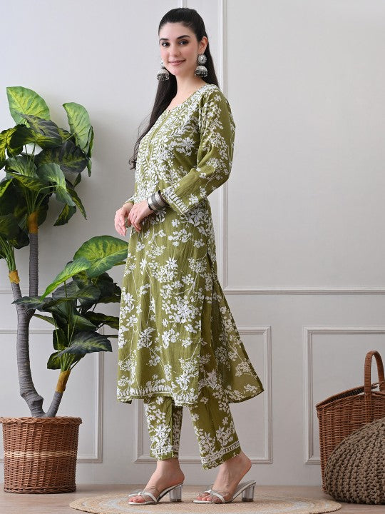 Chhaya Mul Chikankari Kurti Set