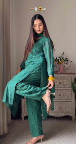 Load image into Gallery viewer, Surma Viscose 3D Chikankari Kurta Set