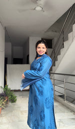Load image into Gallery viewer, Polki Chanderi Chikankari Suit Set