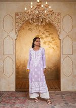 Load image into Gallery viewer, Bela Premium Modal Chikankari Long Kurti - The Lucknowi Chikan
