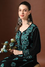 Load image into Gallery viewer, Mahira Rayon Duel Thread Chikankari Kurti