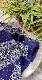 Load image into Gallery viewer, Royal Mandakini Organza Silk Chikankari Saree