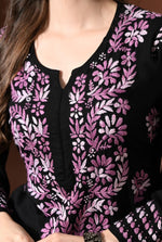 Load image into Gallery viewer, Mahira Rayon Duel Thread Chikankari Kurti