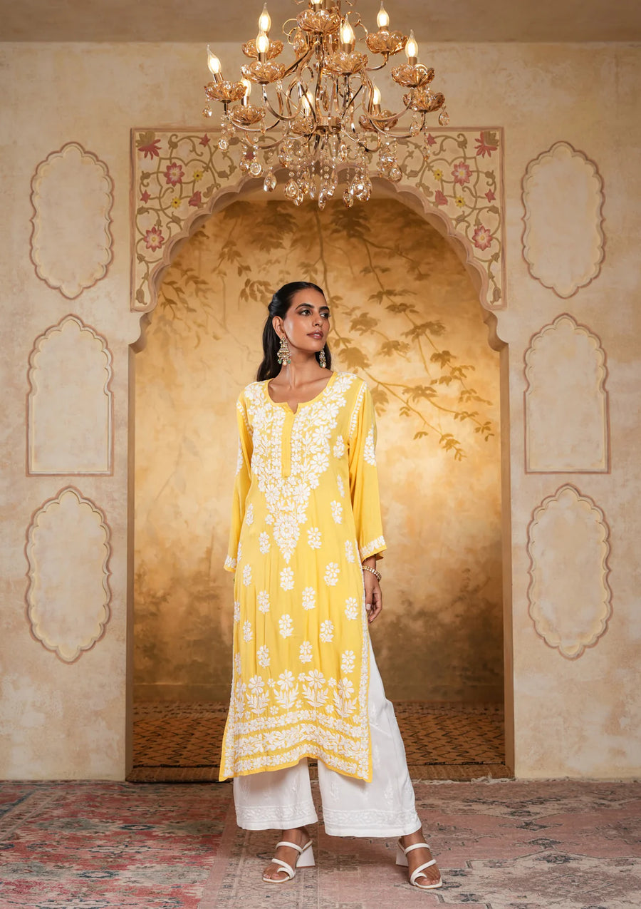 Bela Premium Long Chikankari Kurti