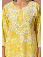 Load image into Gallery viewer, Aadat Mulmul Straight Chikankari Kurti