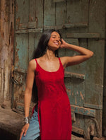 Load image into Gallery viewer, Jolly Strappy Chikankari Kurti