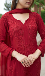 Load image into Gallery viewer, Gulnaaz Viscose Premium Chikankari Kurti Set