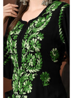Load image into Gallery viewer, Mahira Rayon Duel Thread Chikankari Kurti