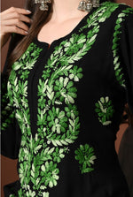 Load image into Gallery viewer, Mahira Rayon Duel Thread Chikankari Kurti