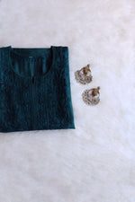 Load image into Gallery viewer, Kyra Chanderi Cotton Chikankari Kurti