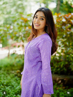 Load image into Gallery viewer, Sona Chanderi Chikankari Kurti Set