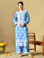 Load image into Gallery viewer, Daniya Modal Chikankari Kurti Set - The Lucknowi Chikan
