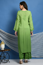 Load image into Gallery viewer, Morni Modal Chikankari Kurti Set