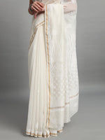 Load image into Gallery viewer, Haniya Styled Premium Chanderi Silk Saree - The Lucknowi Chikan