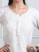 Load image into Gallery viewer, Sona Chanderi Chikan Kurti Set
