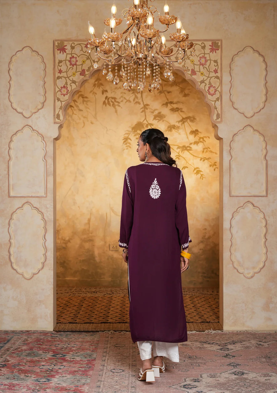 Bela Modal Chikankari Long Kurta