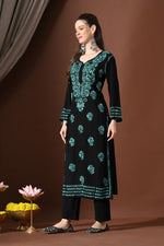 Load image into Gallery viewer, Mahira Rayon Duel Thread Chikankari Kurti