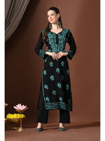 Load image into Gallery viewer, Mahira Rayon Duel Thread Chikankari Kurti
