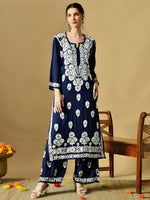 Load image into Gallery viewer, Daniya Modal Chikankari Kurti Set - The Lucknowi Chikan