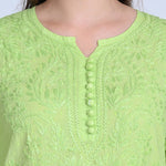 Load image into Gallery viewer, Isha Chrochet Dobby Chikankari Kurti Set