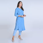Load image into Gallery viewer, Isha Chrochet Dobby Chikankari Kurti Set