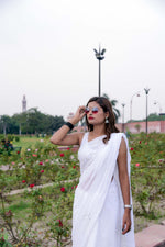 Load image into Gallery viewer, Nazm Viscose Mukaish Chikankari Saree