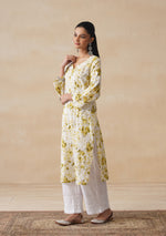 Load image into Gallery viewer, Aadat Mulmul Straight Chikankari Kurti