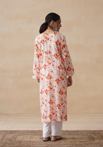 Load image into Gallery viewer, Aadat Mulmul Straight Chikankari Kurti