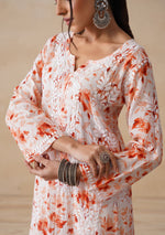 Load image into Gallery viewer, Aadat Mulmul Straight Chikankari Kurti