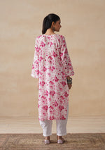 Load image into Gallery viewer, Aadat Mulmul Straight Chikankari Kurti