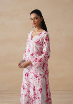 Load image into Gallery viewer, Aadat Mulmul Straight Chikankari Kurti - The Lucknowi Chikan