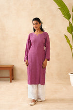 Load image into Gallery viewer, Arsh Premium Viscose Chikankari Kurti - The Lucknowi Chikan