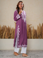 Load image into Gallery viewer, Haseena Rayon Chikankari Kurti