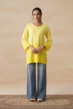 Load image into Gallery viewer, Amina Rayon Short Chikankari Kurti - The Lucknowi Chikan