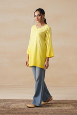 Load image into Gallery viewer, Amina Rayon Short Chikankari Kurti - The Lucknowi Chikan