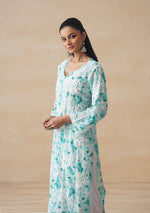 Load image into Gallery viewer, Aadat Mulmul Straight Chikankari Kurti - The Lucknowi Chikan