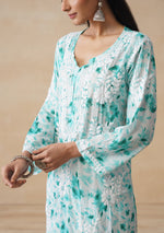 Load image into Gallery viewer, Aadat Mulmul Straight Chikankari Kurti - The Lucknowi Chikan