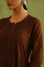 Load image into Gallery viewer, Malhar Rayon Chikankari Kurti Set