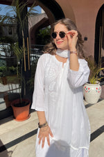 Load image into Gallery viewer, Kalira Rayon Mukaish Chikankari Kurti Set - The Lucknowi Chikan