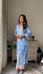 Load image into Gallery viewer, Bela Premium Modal Chikankari Kurti