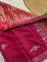 Load image into Gallery viewer, Kanakchandni Tusser Silk Kamdani Saree