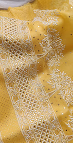 Load image into Gallery viewer, Royal Mandakini Organza Saree - The Lucknowi Chikan