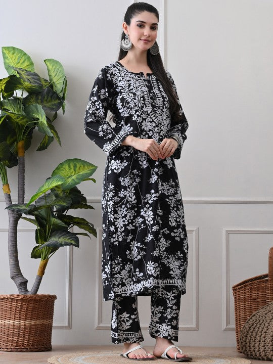 Chhaya Mul Chikankari Kurti Set