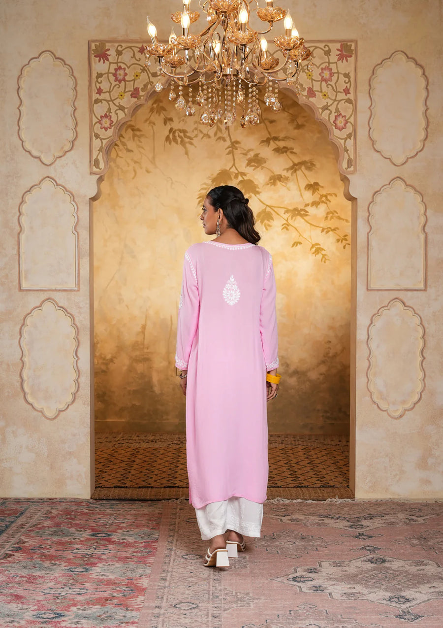 Bela Modal Chikankari Long Kurta
