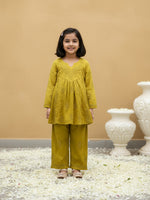 Load image into Gallery viewer, Titli Cotton Chikankari Ombre Girl's 3 PC A-Line Kurta Set - The Lucknowi Chikan