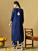 Load image into Gallery viewer, Daniya Modal Chikankari Kurti Set - The Lucknowi Chikan