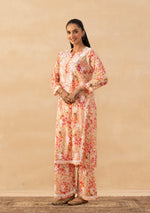 Load image into Gallery viewer, Ruhaab Mulmul Chikankari Kurti Pallazo Set
